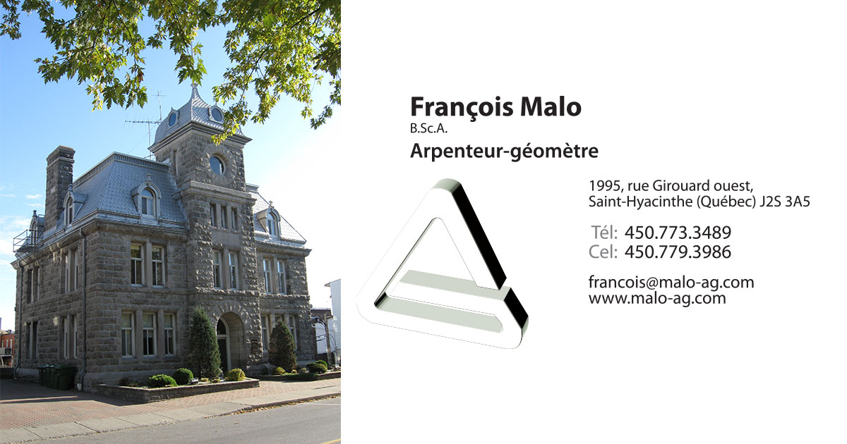 Fran ois Malo Arpenteur G om tre